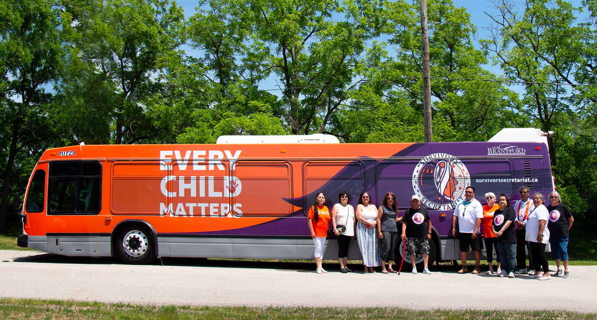 City of Brantford & the Survivors' Secretariat unveils full bus wrap to honour Indigenous Peoples